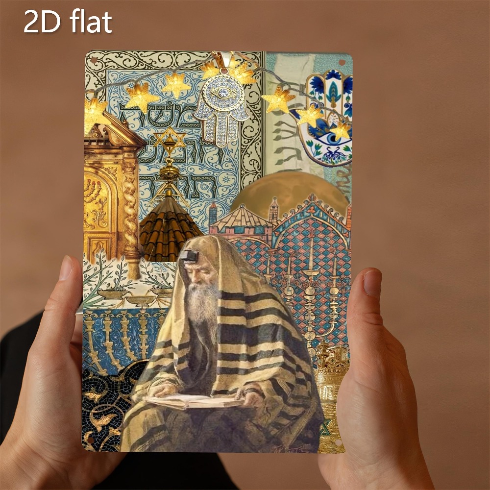 Art & Craft Toys For Kids - CIFBUY Vintage Jewish Elder Reading Aluminum