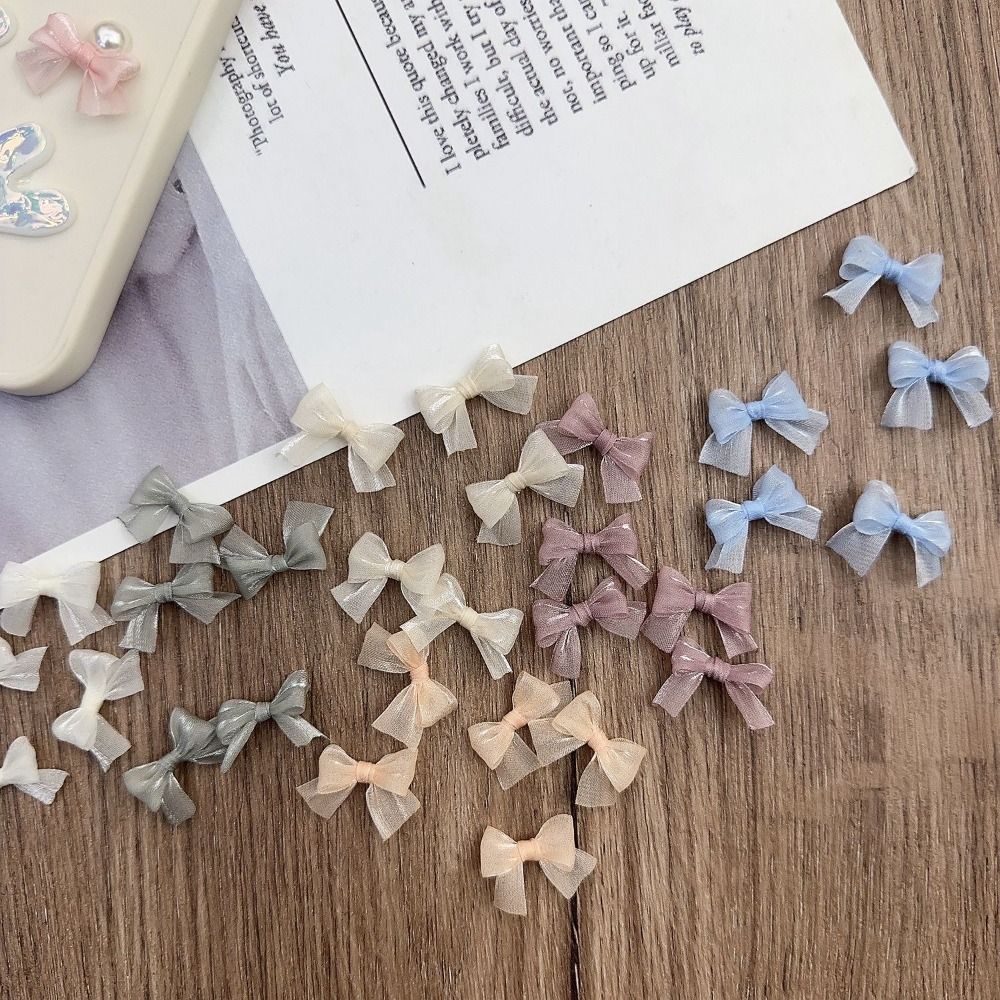 Art Craft Yarn - 10pcs Colorful Bow Pearlescent Yarn Bow