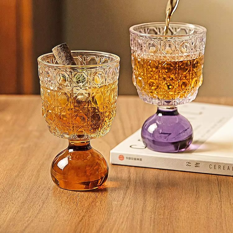 Art Craft Glasses - Style Gem Pattern Glass Cup with