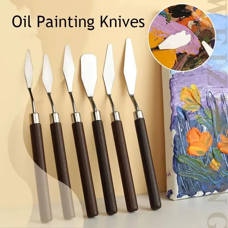 Painting Knife Palette - 1/2set Stainless Steel Oil Painting Knives