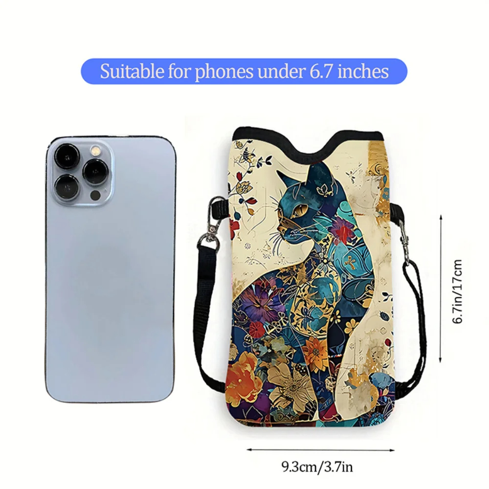 Floral Cat Pattern Crossbody B - Art Craft Bag recension och pris