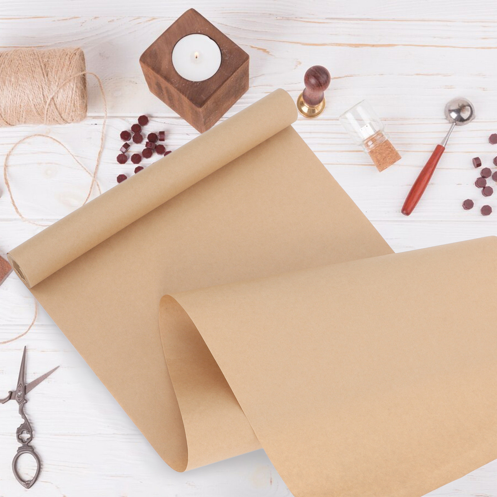 Brown Wrapping Paper Roll Larg - Art Craft Table recension och pris