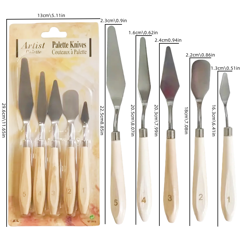 5-piece oil painting palette k - Painting Knife Palette recension och pris