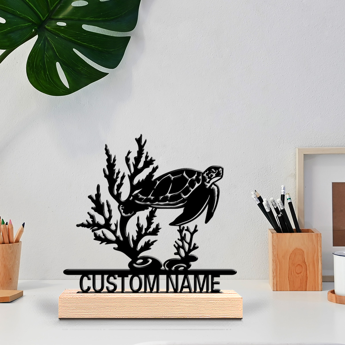1pc Abstract Sea turtle Custom - Art Craft Table recension och pris