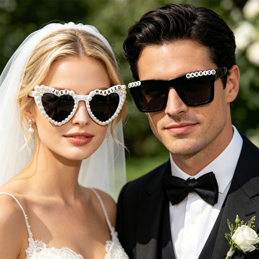 1/2 PCS Just Married Faux Pear - Art Craft Glasses recension och pris