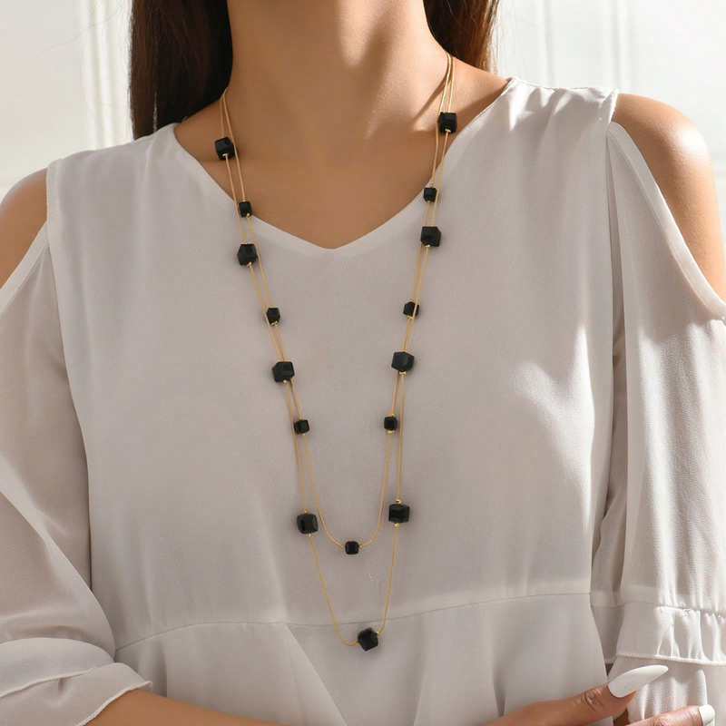New Fashion Long Necklaces Squ - Art Craft Glasses recension och pris