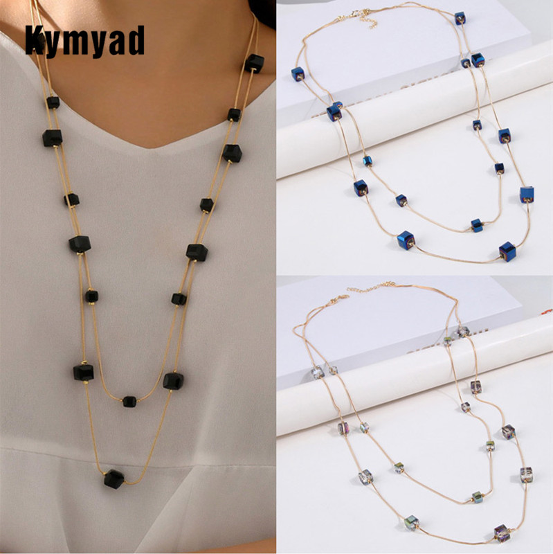 New Fashion Long Necklaces Squ - Art Craft Glasses recension och pris