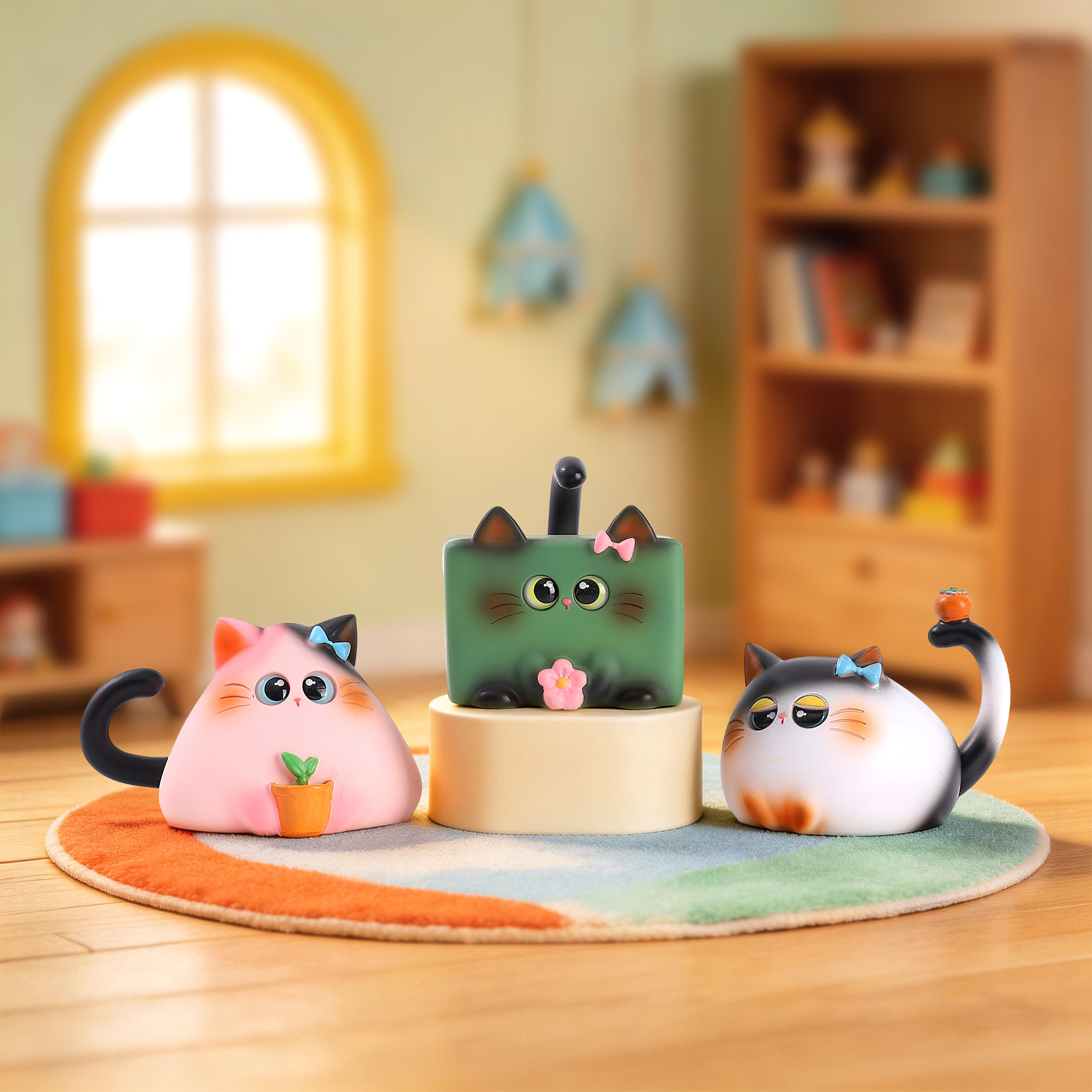Blind Box Cat Figurine Resin C - Art Craft Table recension och pris