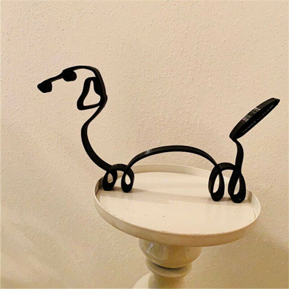 Wrought Iron Dog Statue Abstra - Art Craft Furniture recension och pris