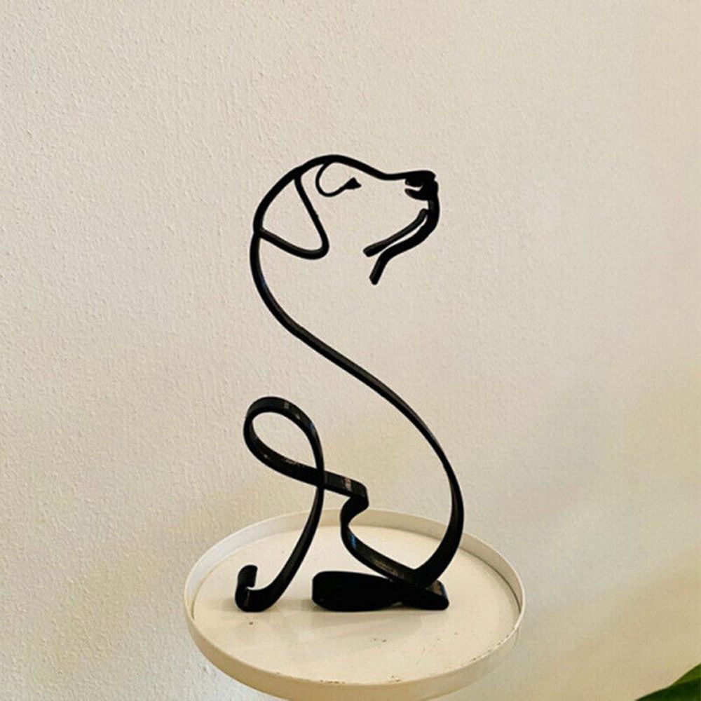 Wrought Iron Dog Statue Abstra - Art Craft Furniture recension och pris