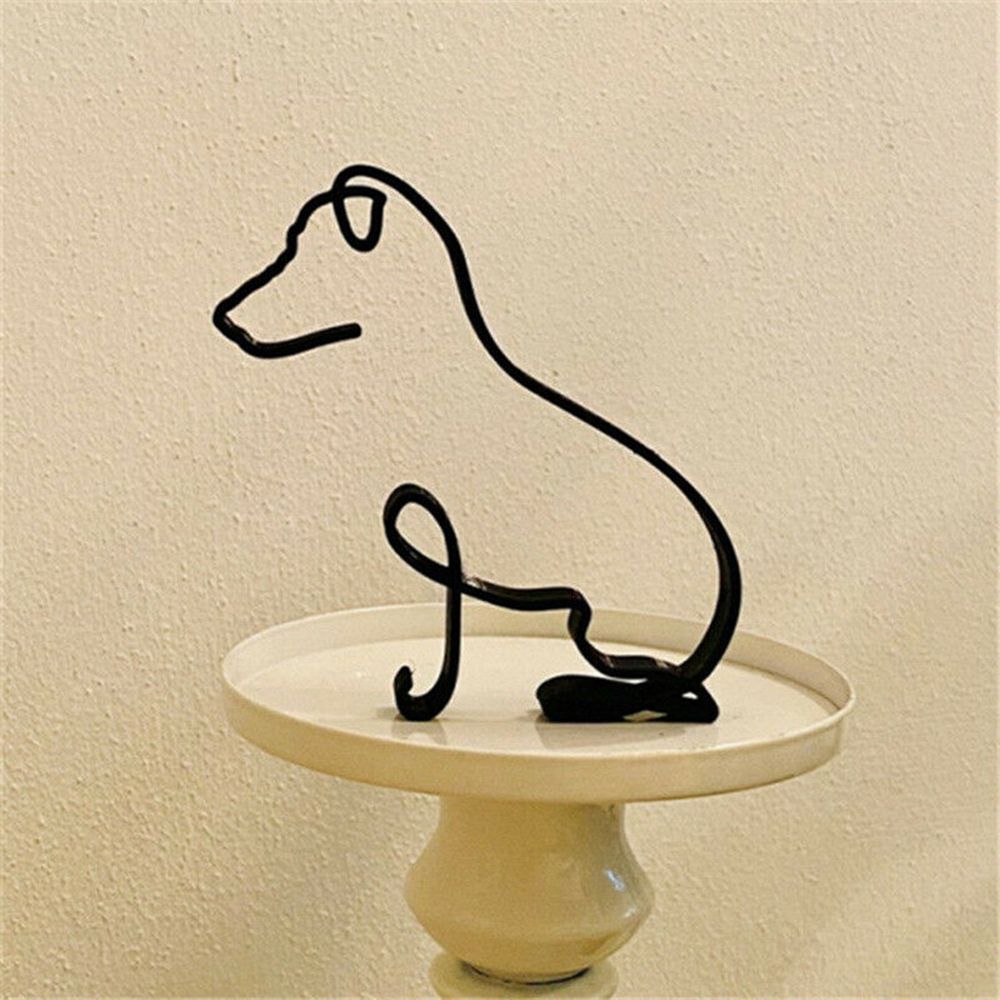 Wrought Iron Dog Statue Abstra - Art Craft Furniture recension och pris