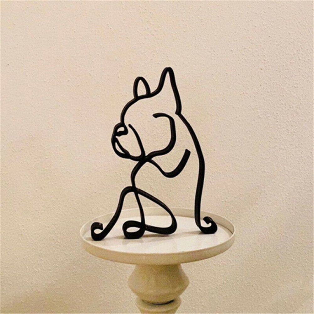 Wrought Iron Dog Statue Abstra - Art Craft Furniture recension och pris