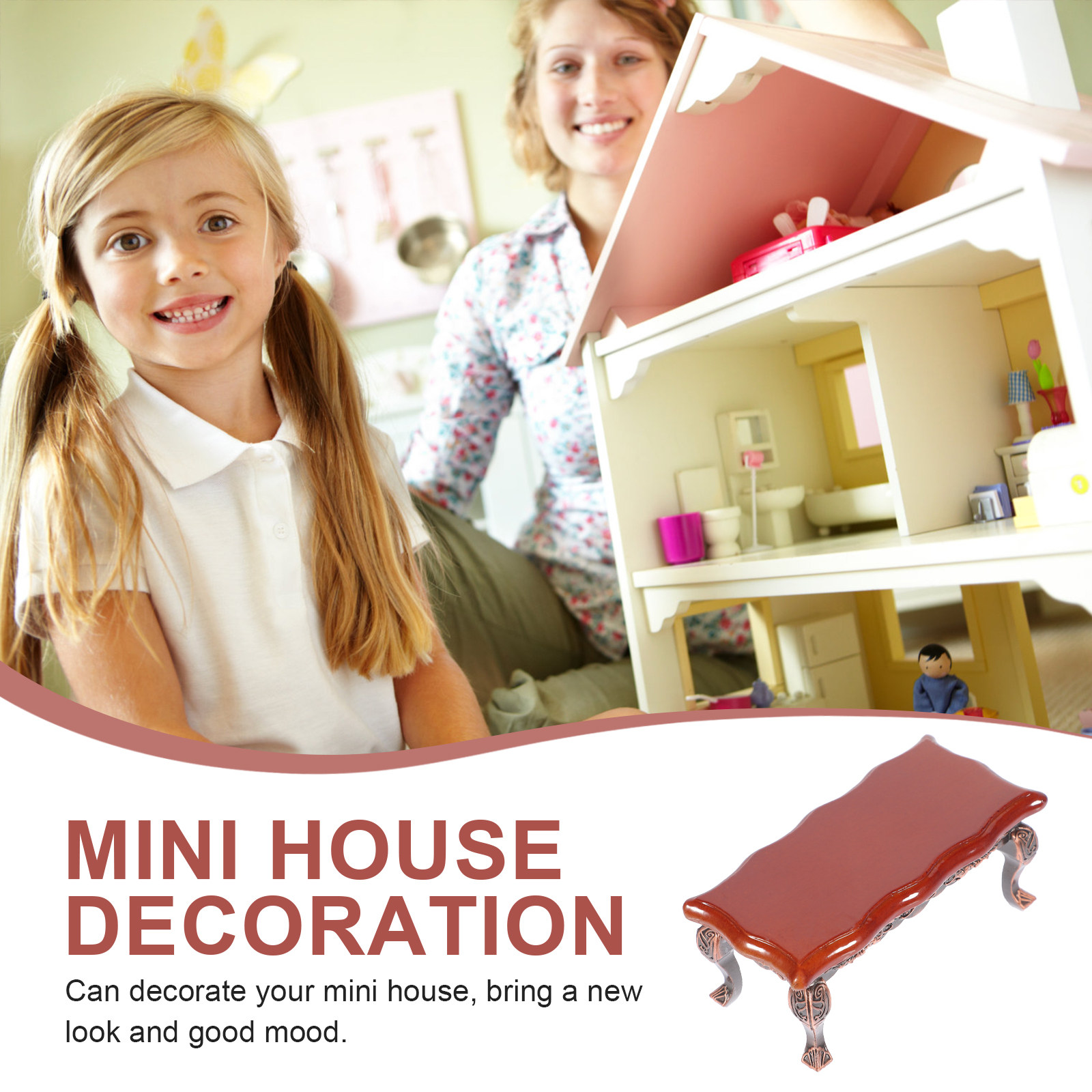 Miniature Rectangular Wooden T - Art Craft Table recension och pris