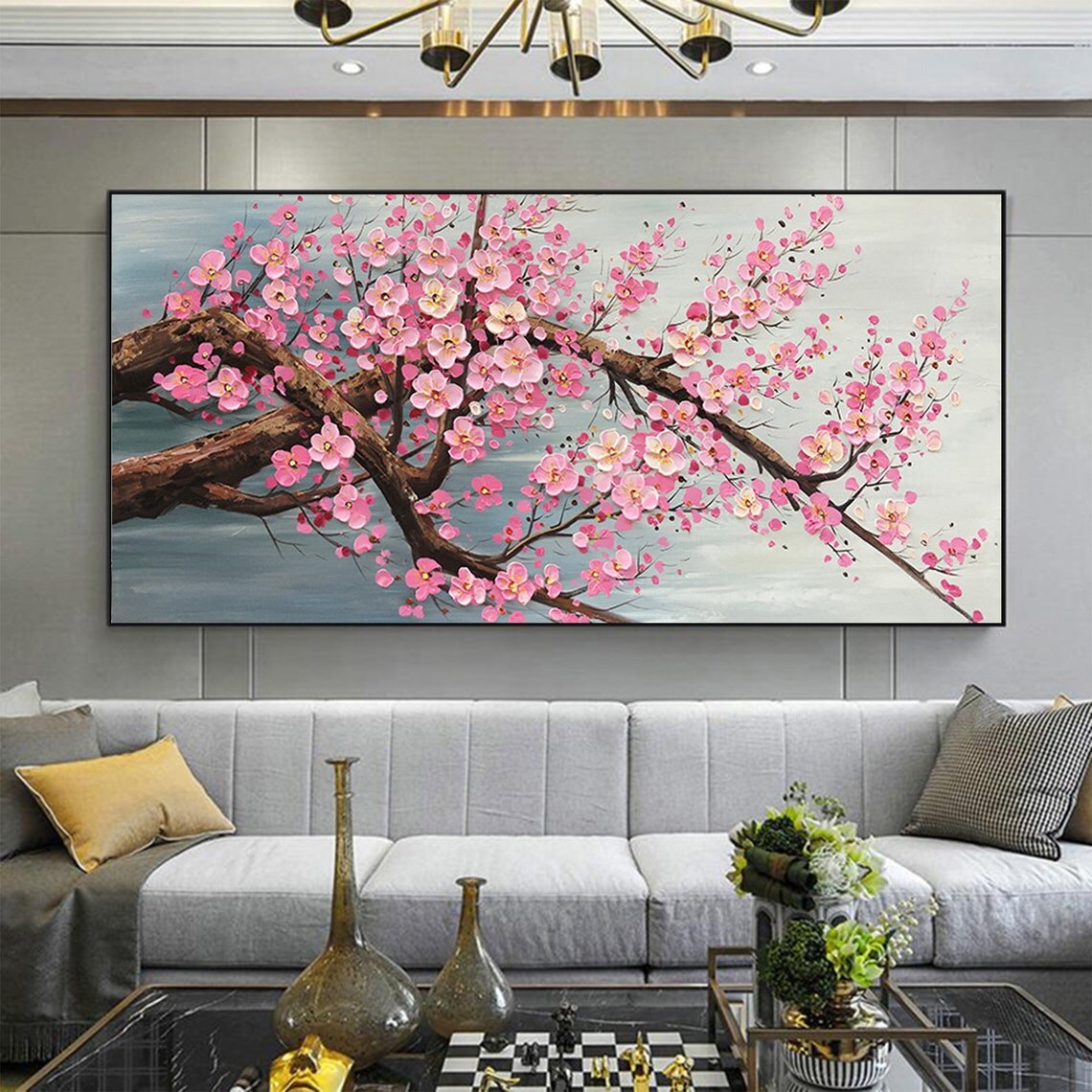 Modern Cherry Blossom Canvas A - Painting Knife Palette recension och pris