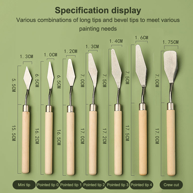 【Happy】7Pcs/Set Stainless Stee - Painting Knife Palette recension och pris