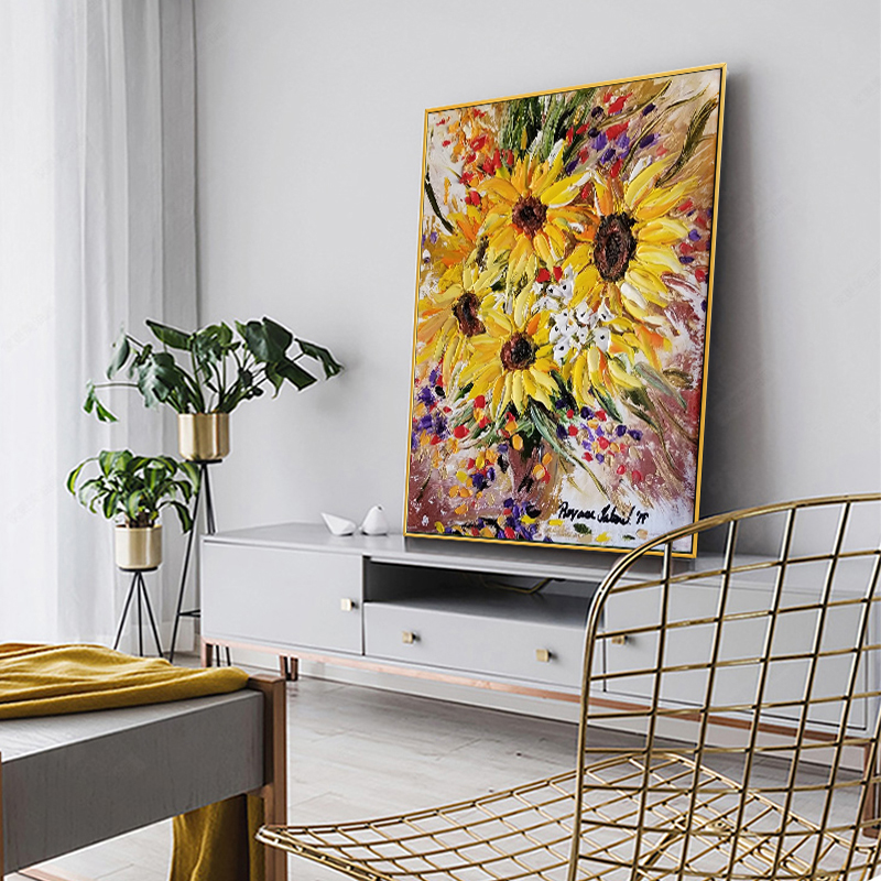 Vibrant 3D Impasto Sunflower O - Painting Knife Palette recension och pris