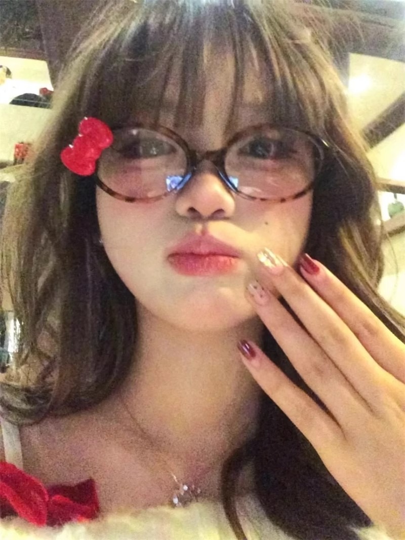 Y2K Red Bow Oval Glasses Red L - Art Craft Glasses recension och pris