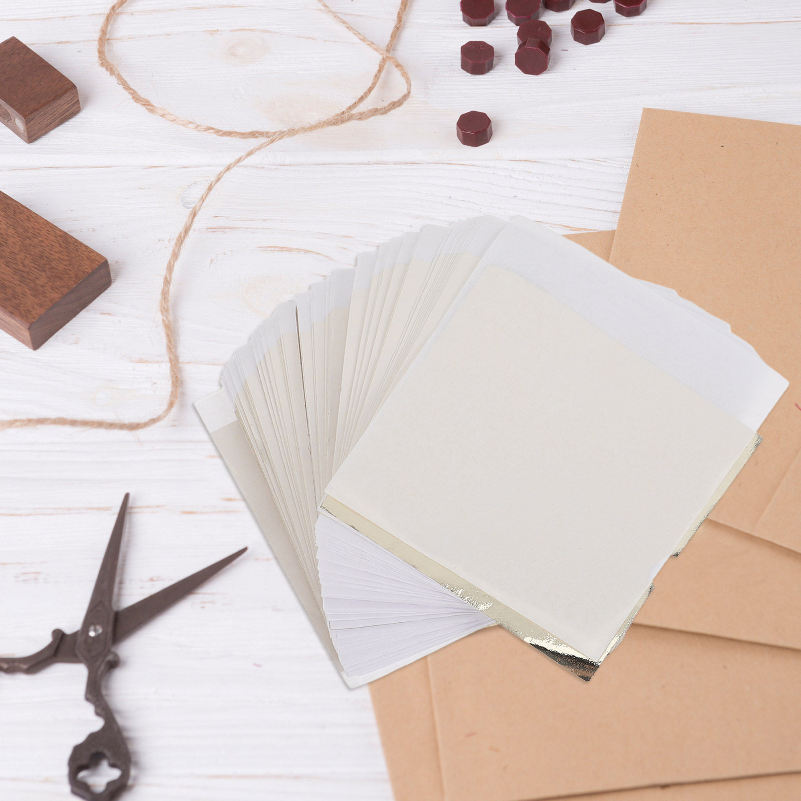 200Pcs Gold Leaf Paper Vintage - Art Craft Furniture recension och pris