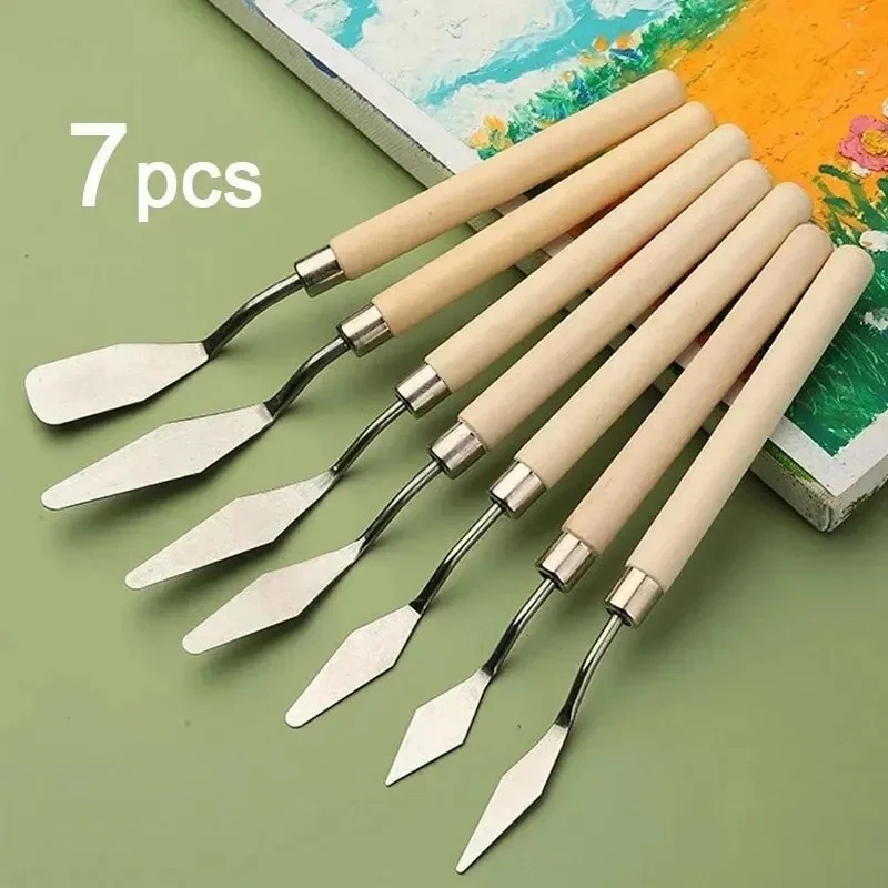 1/2set Stainless Steel Oil Pai - Painting Knife Palette recension och pris