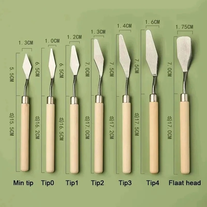 1/2set Stainless Steel Oil Pai - Painting Knife Palette recension och pris