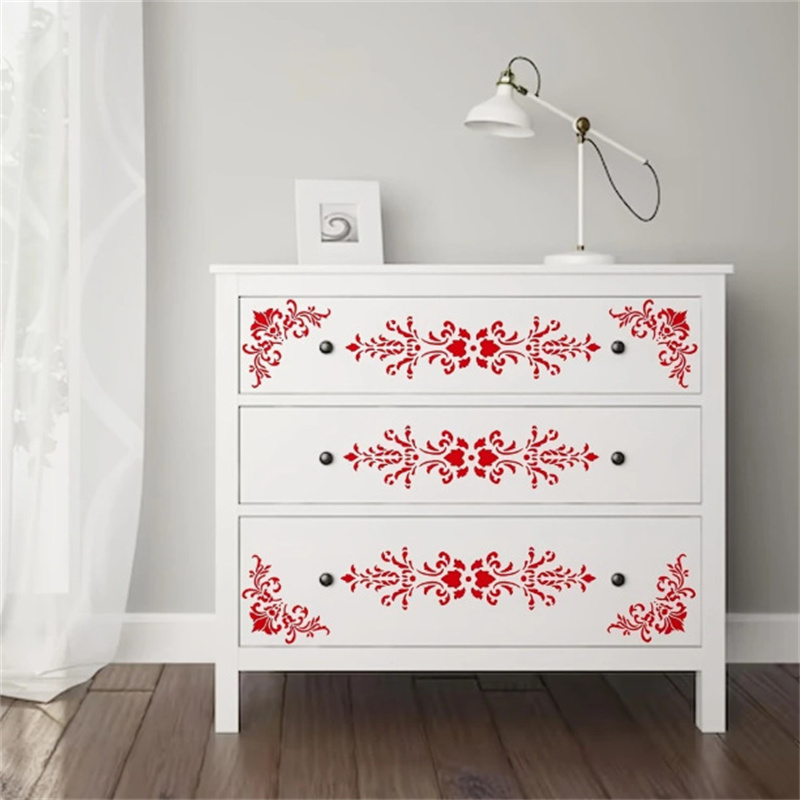6Pcs Floral Corner Stencils fo - Art Craft Furniture recension och pris