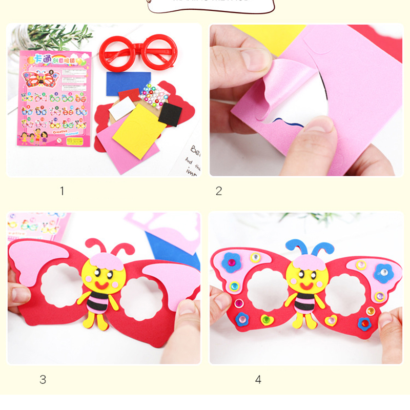 2/6/12 Sets Cartoon EVA Diamon - Art Craft Glasses recension och pris