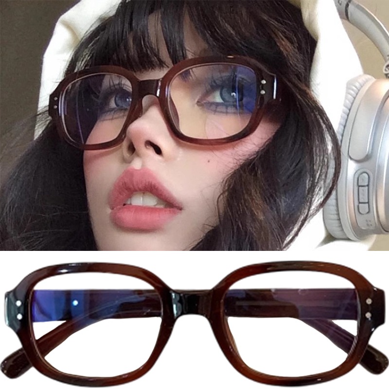 Y2K Women Retro Oval Square Gl - Art Craft Glasses recension och pris