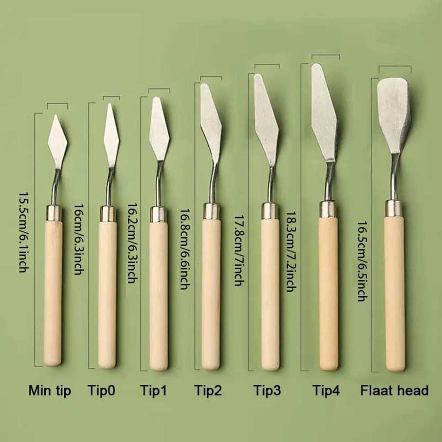 7/14Pcs Stainless Steel Oil Pa - Painting Knife Palette recension och pris