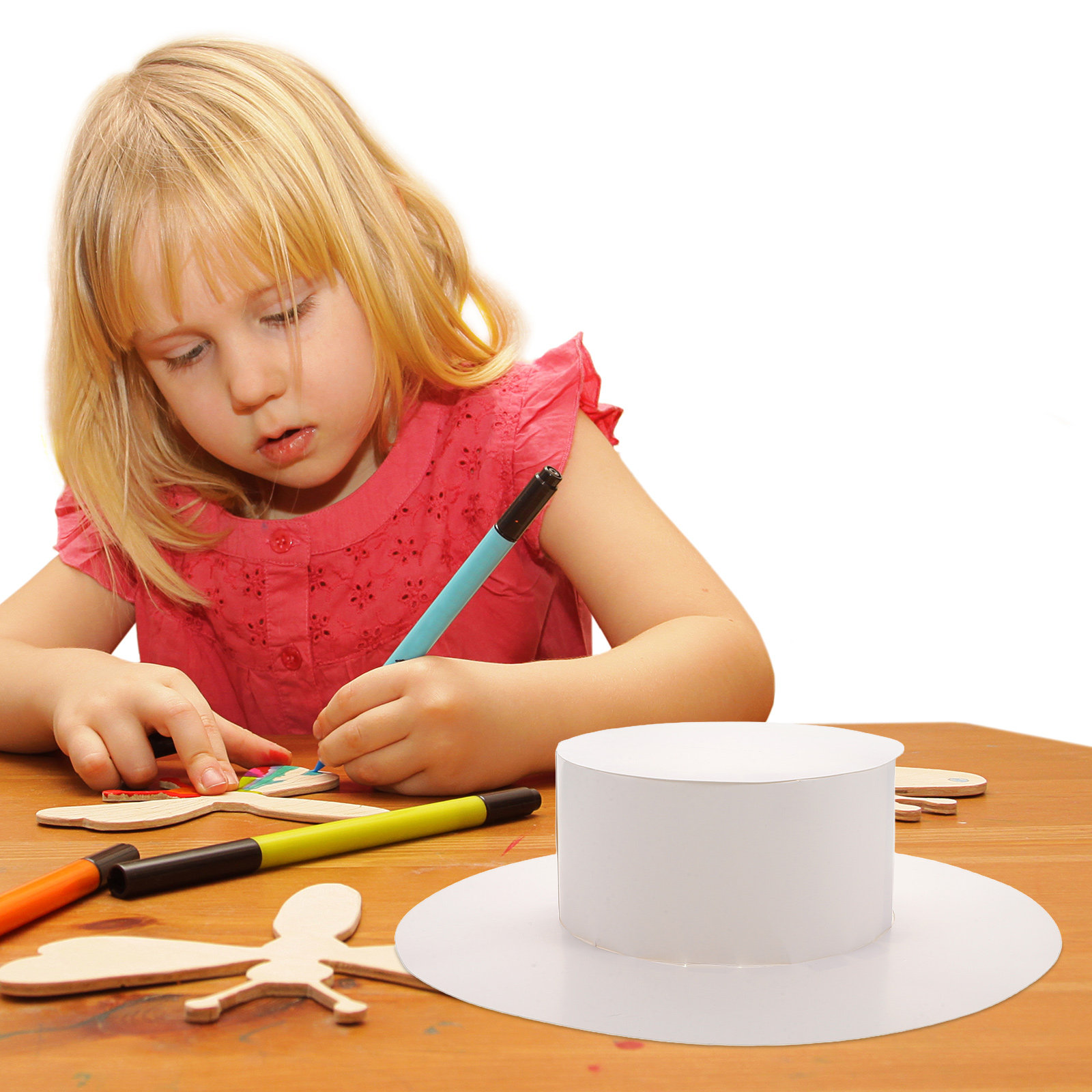 5Pcs Blank Children's Paper Ha - Art Craft Hat recension och pris