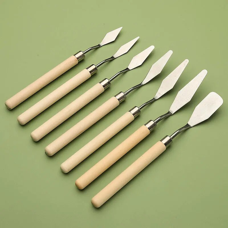 7Pcs Stainless Steel Palette K - Painting Knife Palette recension och pris