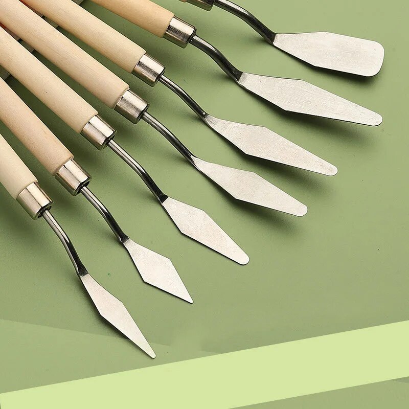 7Pcs Stainless Steel Palette K - Painting Knife Palette recension och pris