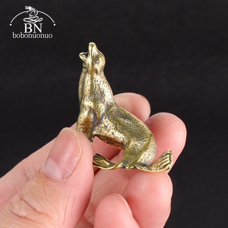 Metal Brass Sea Lion Animal Fi - Art Craft Table recension och pris
