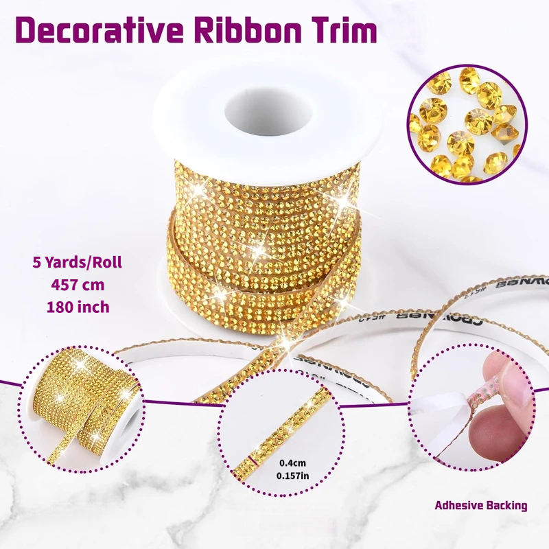 5 Yards Self-Adhesive Rhinesto - Art Craft Hat recension och pris