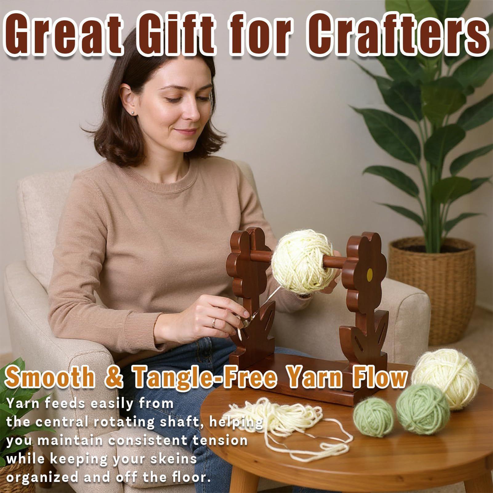 Crochet Yarn Holder Wooden Yar - Art Craft Yarn recension och pris